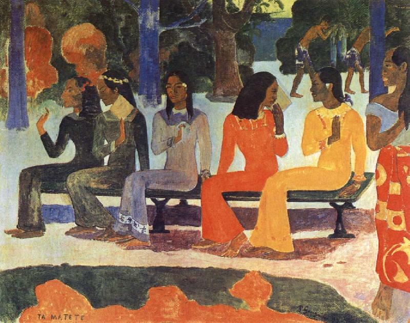 Paul Gauguin We Shall not go to market Today Spain oil painting art